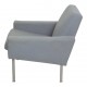 Hans J Wegner Airport chair with grey fabric