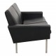 Hans Wegner 2.seater GE-34/2 sofa in patinated black leather