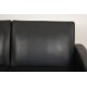 Hans Wegner 2.seater GE-34/2 sofa in patinated black leather