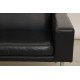 Hans Wegner 2.seater GE-34/2 sofa in patinated black leather