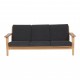 Hans J Wegner Ge-290 3 pers sofa with dark grey fabric