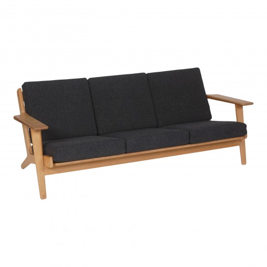 Hans J Wegner Ge-290 3 pers sofa i mørkegråt stof