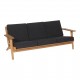 Hans J Wegner Ge-290 3 pers sofa with dark grey fabric