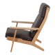 Hans J Wegner Ge-290a chair newly upholstered with brown bison leather