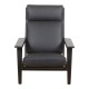 Hans J Wegner Ge-290a chair newly upholstered with black bison leather