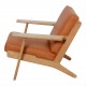 Hans J Wegner GE-290 med nypolstrede cognac bizon hynder