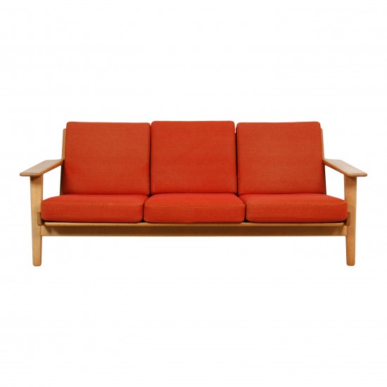 Hans Wegner Ge-290 3-pers sofa med Originale orange hynder