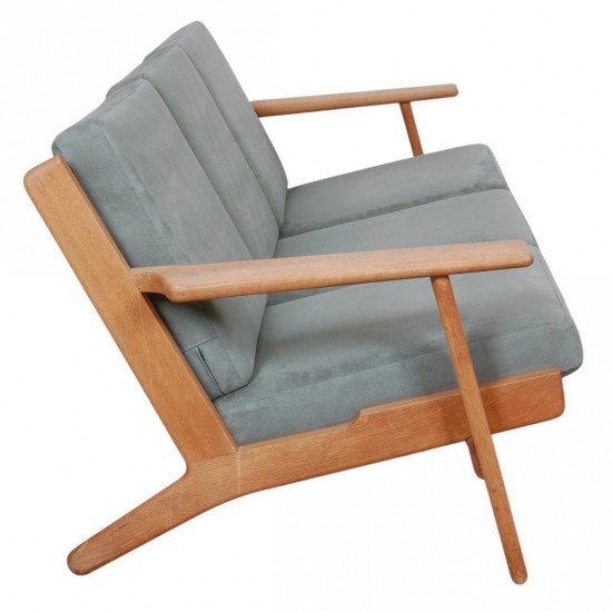 Hans Wegner GE-290 3.seater sofa in green fabric