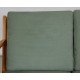 Hans Wegner GE-290 3.pers sofa af ege træ og grønt stof