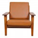 Hans Wegner Ge-290 armchair of teak and walnut aniline leather