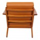 Hans Wegner Ge-290 armchair of teak and walnut aniline leather