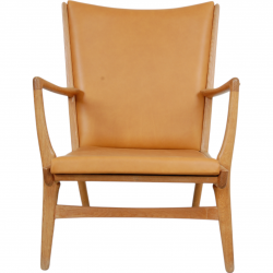 Hans Wegner AP-16 stol i cognac anilin læder