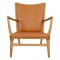 Hans Wegner AP-16 stol af eg og cognac anilin læder