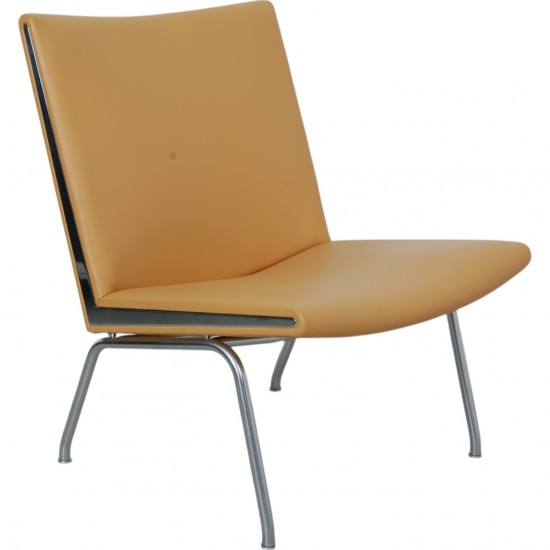 Hans Wegner AP-40 stol i naturfarvet læder