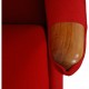 Hans Wegner Papa bear chair in red fabric