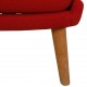 Hans Wegner Papa bear chair in red Hallingdal fabric