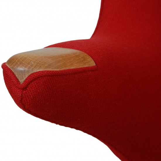 Hans Wegner Papa bear chair in red Hallingdal fabric