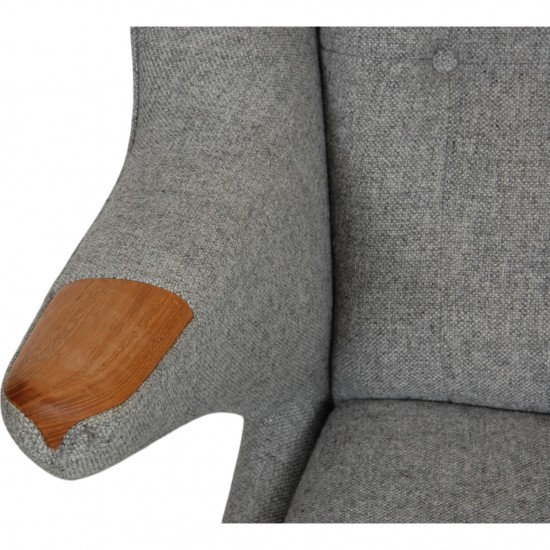 Hans Wegner Bamse stol i gråt Hallingdal stof