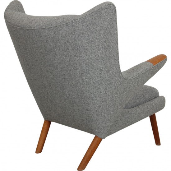 Hans Wegner Bamse stol i gråt Hallingdal stof