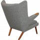 Hans Wegner Bamse stol i gråt Hallingdal stof