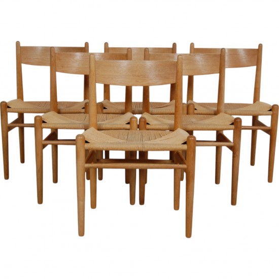 Set of 6 Hans Wegner CH-36 chairs in oak