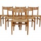 Set of 6 Hans Wegner CH-36 chairs in oak