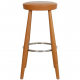 Hans Wegner CH58 barstool of walnut and cognac leather