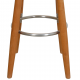 Hans Wegner CH58 barstool of walnut and cognac leather