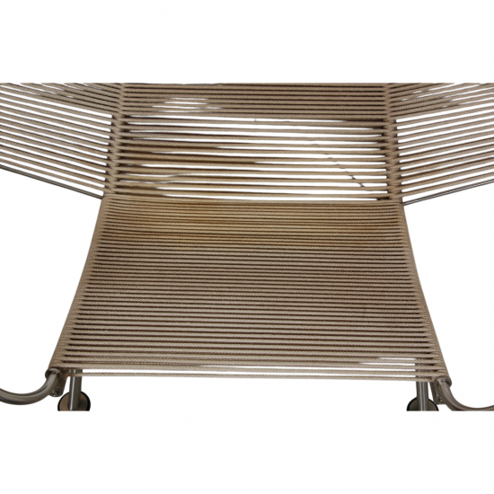Hans Wegner Flagline stol sort læder hynde