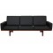 Hans Wegner 3.seater GE-236 sofa in walnut
