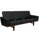 Hans Wegner 3.seater GE-236 sofa in walnut