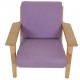 Hans Wegner GE-290 lænestol i lilla stof