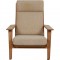 Hans Wegner GE-290a loungestol i eg