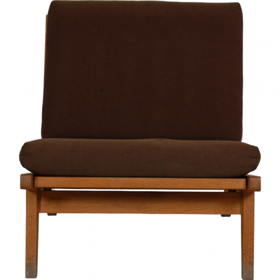 Hans Wegner GE-370 stol med brune stofhynder