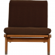Hans Wegner GE-370 stol med brune stofhynder