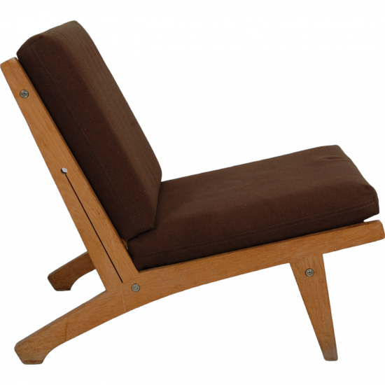 Hans Wegner GE-370 stol med brune stofhynder