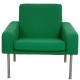 Hans Wegner lounge chair GE-34 in green fabric