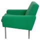 Hans Wegner lounge chair GE-34 in green fabric