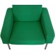 Hans Wegner lounge chair GE-34 in green fabric