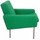 Hans Wegner GE-34 loungestol i grønt stof