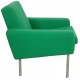 Hans Wegner lounge chair GE-34 in green fabric