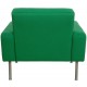 Hans Wegner lounge chair GE-34 in green fabric