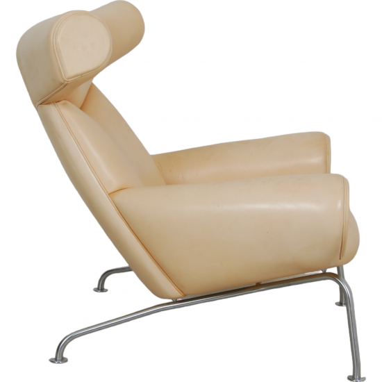 Hans Wegner Jubilæumsmodel Oksens lænestol med skammel