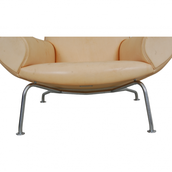Hans Wegner Jubilæumsmodel Oksens lænestol med skammel