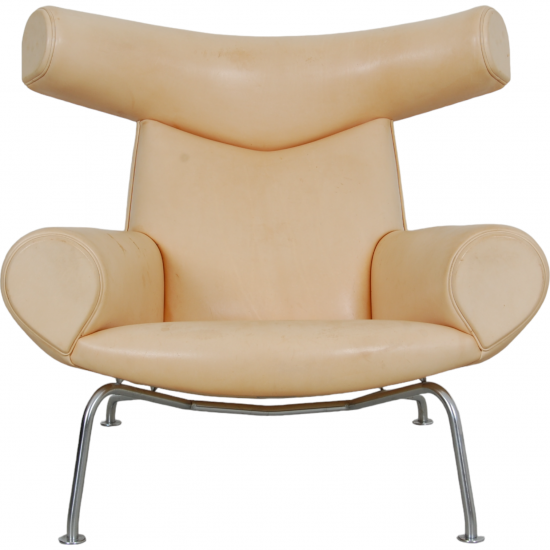 Hans Wegner Jubilæumsmodel Oksens lænestol med skammel