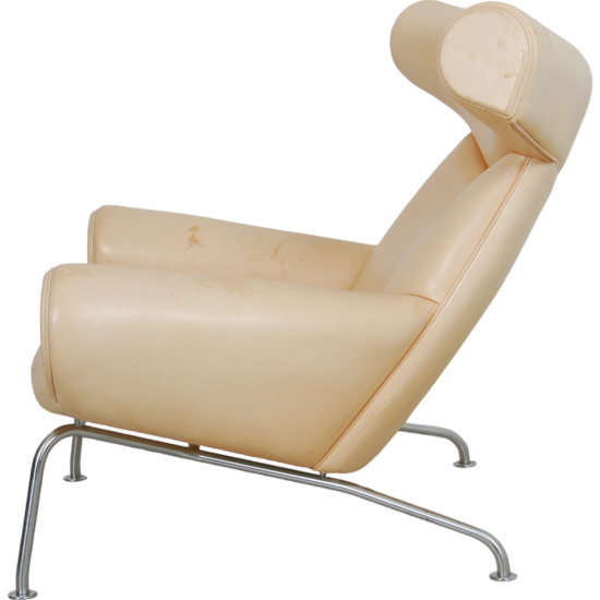 Hans Wegner Jubilæumsmodel Oksens lænestol med skammel