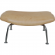 Hans Wegner Ox chair med skammel i natur læder