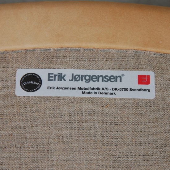 Hans Wegner Ox chair med skammel i natur læder