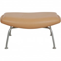 Hans Wegner Ox chair stool in natural leather