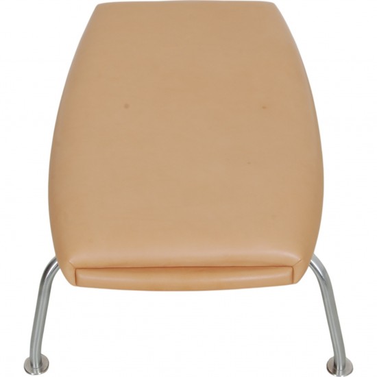 Hans Wegner Ox chair skammel i natur læder